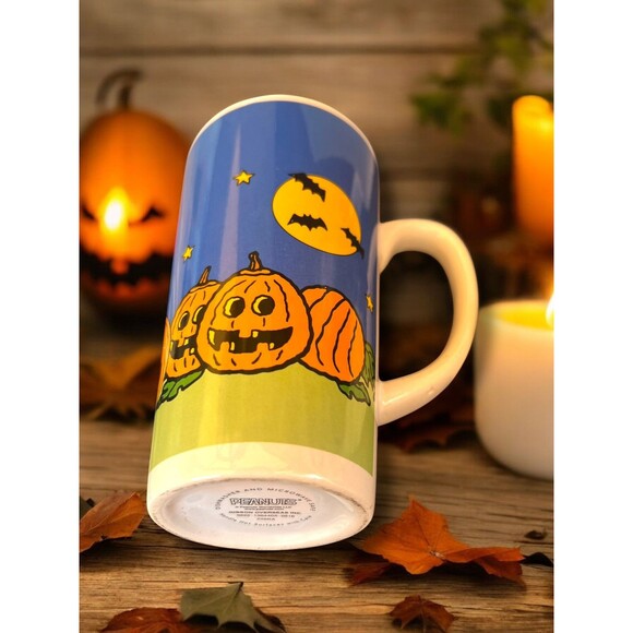 Peanuts Snoopy Woodstock Halloween Great Pumpkin Coffee Charlie Brown Mug Bats - Picture 7 of 7